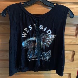 Touch blue: crop top